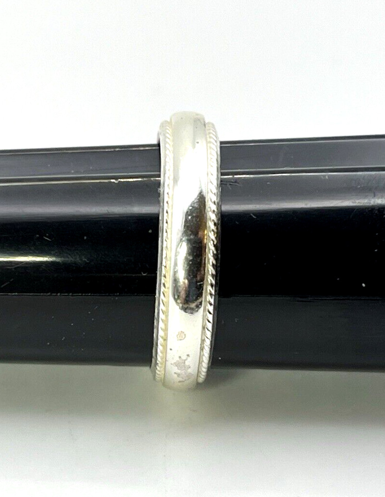 Vtg SU Solid Sterling Silver 925 SIMPLE BAND RING… - image 3