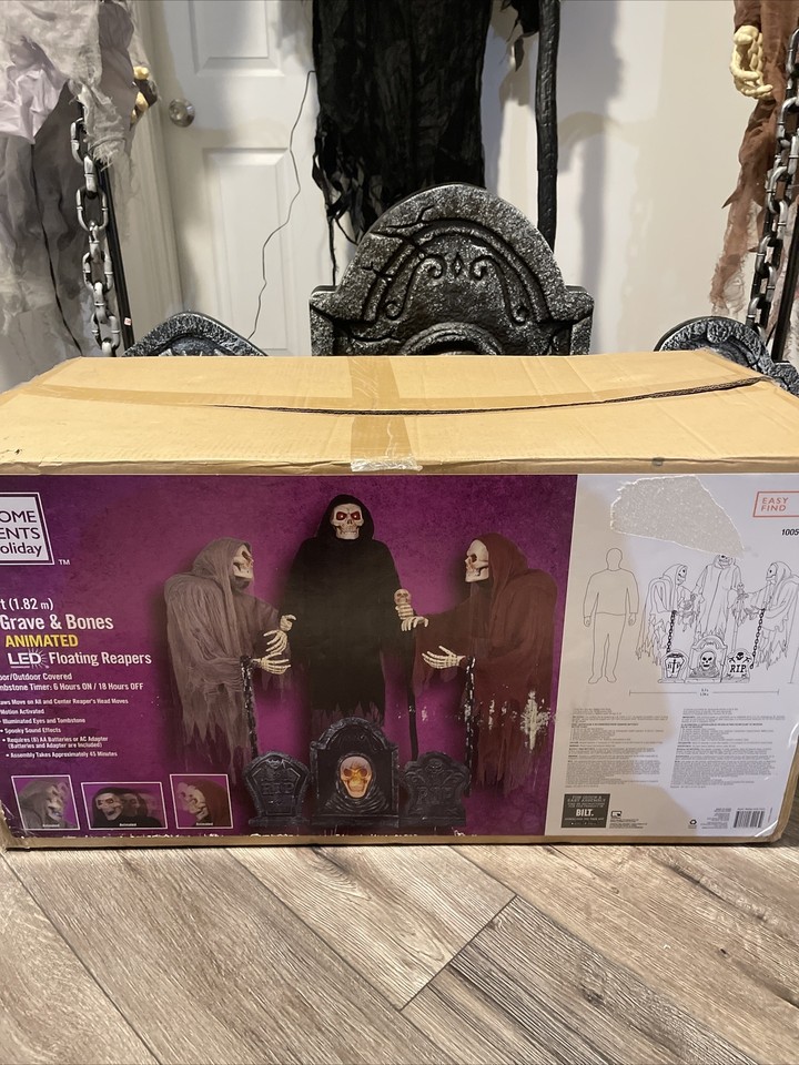 Home Depot 6 Foot Animated Floating Reapers Home Accents Holiday eBay