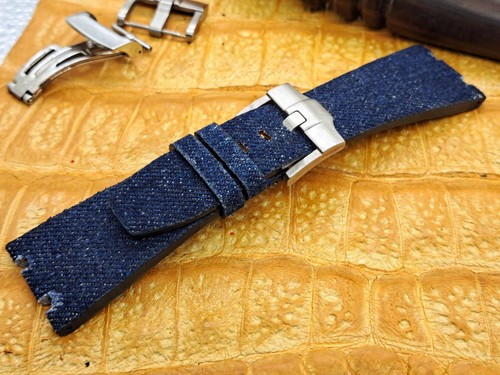 27mm/20mm Blue Jeans Watch Band Bespoke Military Fashion - Picture 6 of 14