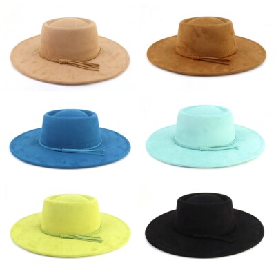Panama-Fedora-Hut Mit Breiter Krempe – Verstellbar, 2 Bänder Inklusive, Für Damen & Herren