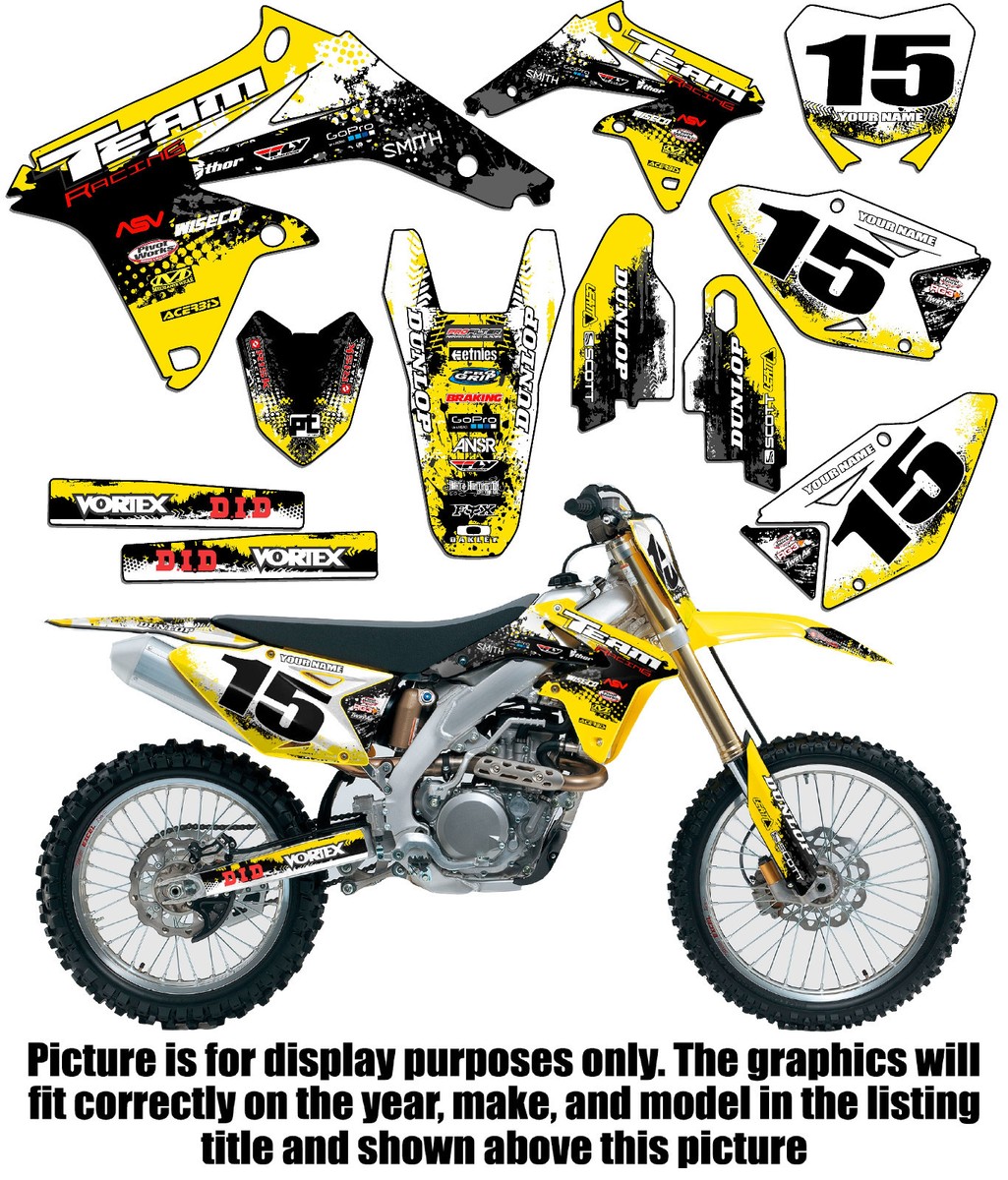 1993-1995 SUZUKI RM 125 250 GRAPHICS KIT DECALS DIRTBIKE MX RM125