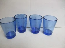 1 - Fire and Light Cobalt Blue 12 Ounce Drink Tumblers  4.75” Glass *Single
