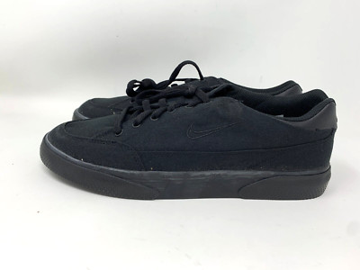 Nike GTS 97 Men 9 Skate Shoe Triple Black Classic Canvas Sneaker DA1446-003