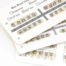 20 Pcs/Pack Dental Monoblock MIM Orthodontic Metal Brackets Braces Mesh Base