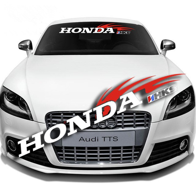 Car Front Back Windshield Decal Window ReflectIve Banner Sticker For Honda HKS eBay