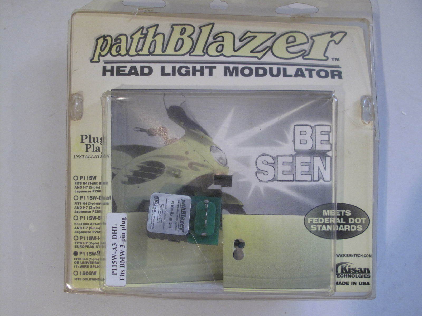 Kissan Pathblazer Motorcycle Headlight Modulator P115WA3DHL BMW 3Pin