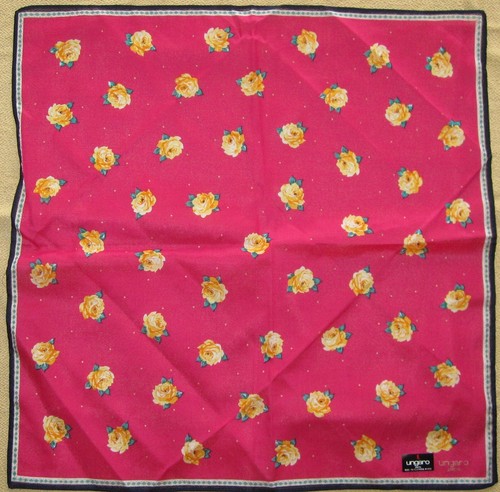 UNGARO *Rose Red Handkerchief 42cm /KANAMOR*44 - Picture 5 of 5