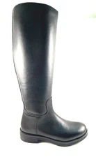 Chelsea Crew Bolero Black Leather Knee High Low Heel Boots