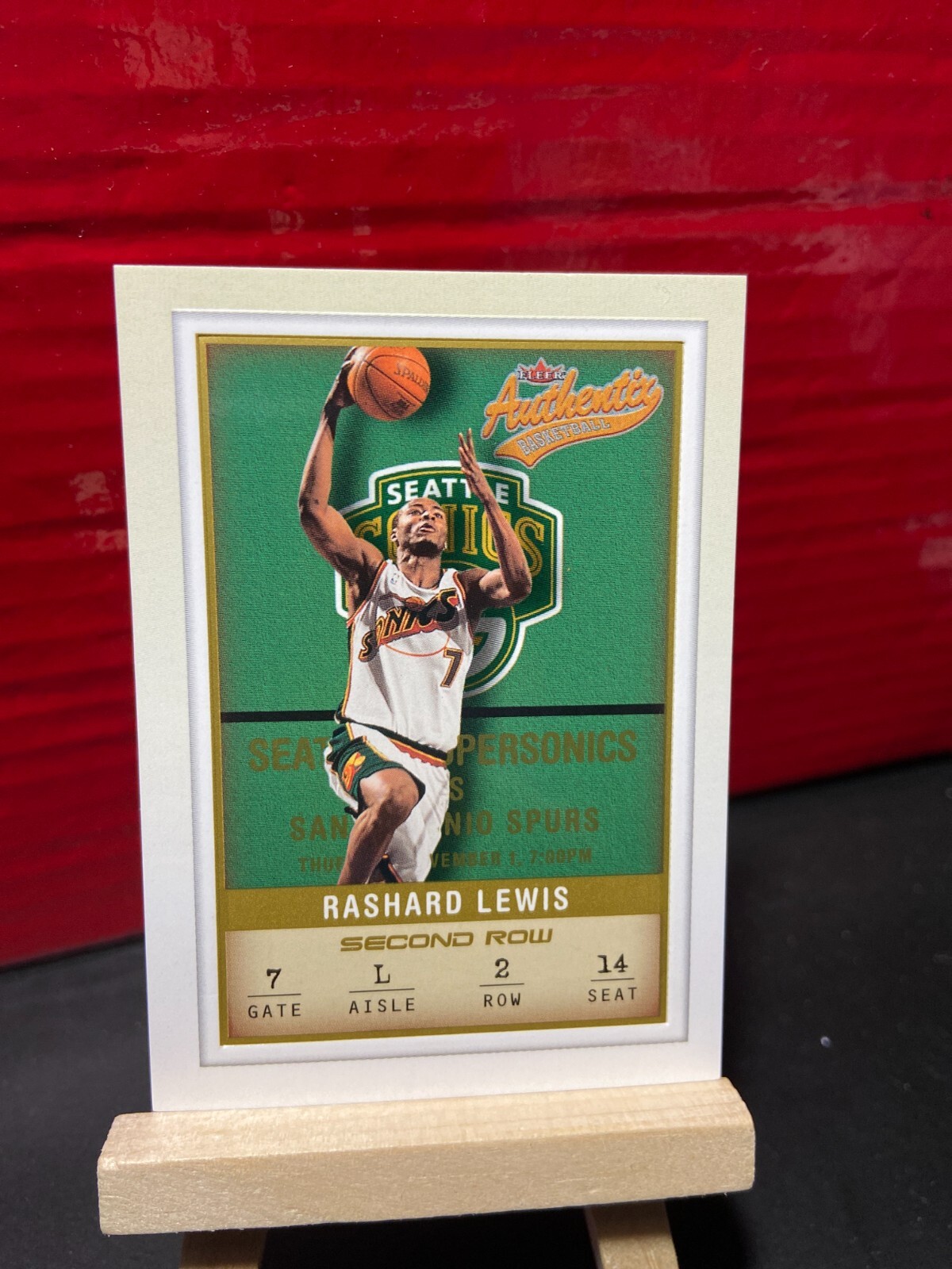 2001 02 Fleer autentico s fila parallelo #42 Rashard Lewis 200
