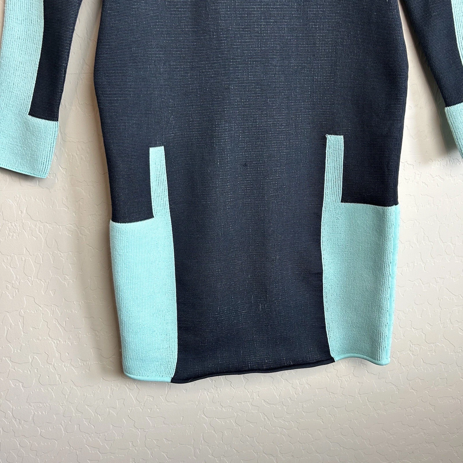 Abito a maglia blu Alexander Wang taglia large bodycon Christina Aguilera