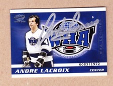 Andre Lacroix signed 2004 Pacific WHA card #2-Philadelphia Blazers BV$20