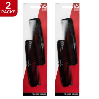 Vidal Sassoon 5-inch Pocket Combs, 2 Pack Set