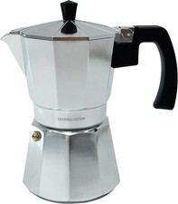 Moka Pot Espresso Maker 6 Cup Stove top Italian Coffee Percolator Ground Coffee