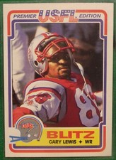 1984 Topps USFL Football #23 Gary Lewis - Blitz - Texas-Arlington Alumni
