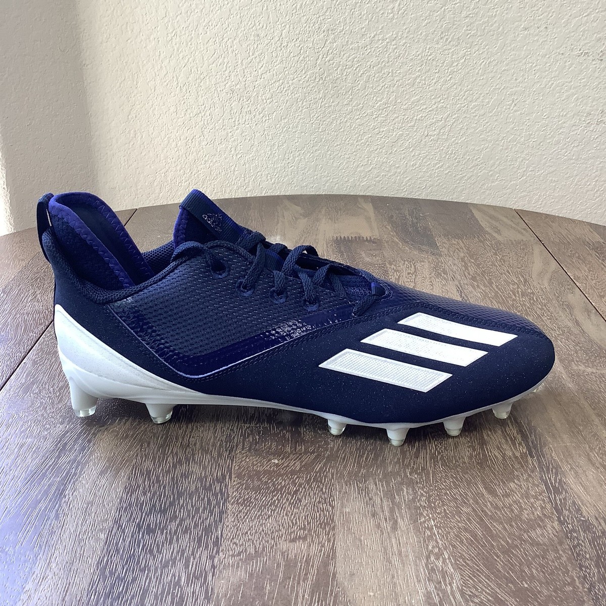 Adidas Adizero Scorch Football Cleats Mens 12.5  Navy Blue White FX4250.‎ NEW Mens Size 12.5 | Adidas Adizero Scorch Football Cleats Navy  main image 4