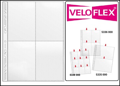 100 A4 Sheet Protectors Veloflex 4x A6 10x15cm Cards