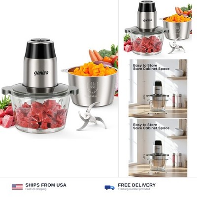 GANIZA Food Processors, Electric Food Chopper with Meat Grinder & Vegetable C...
