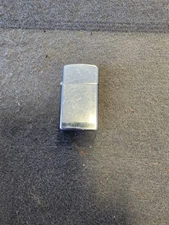 Vintage Zippo Chrome Slim Lighter #1625 H.P. Diagonal Lighter Never Used In Box
