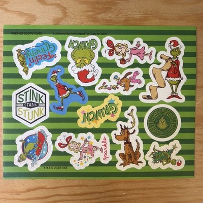The Grinch Sticker Sheet Craft Stickers