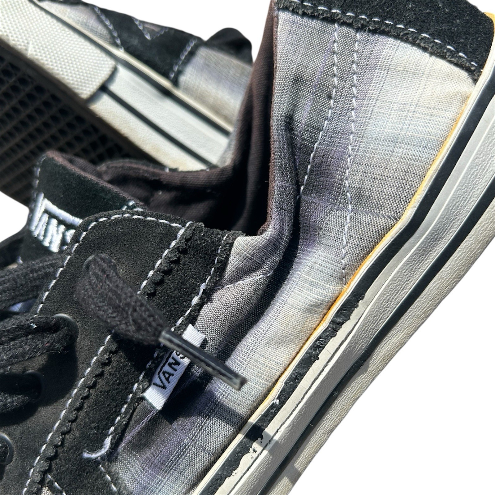 90s VANS Woman’s Shoes Size 9.5 Black Rare Vintage Goth Punk Grunge Skater Shoes thumbnail 3