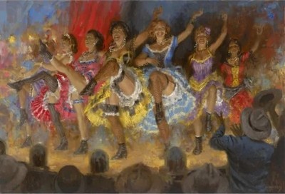 Dance Hall Girls by Andy Thomas - Paper Giclee Ltd Ed S/N 500 20x28