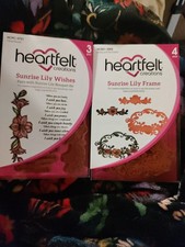 Heartfelt Creations Sunrise Lily Wishes  Sunrise Lily Frame Cling Stamps