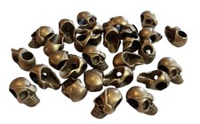 25+ cuentas espaciadoras vintage de latón con parche en los ojos de 10 mm de metal grandes