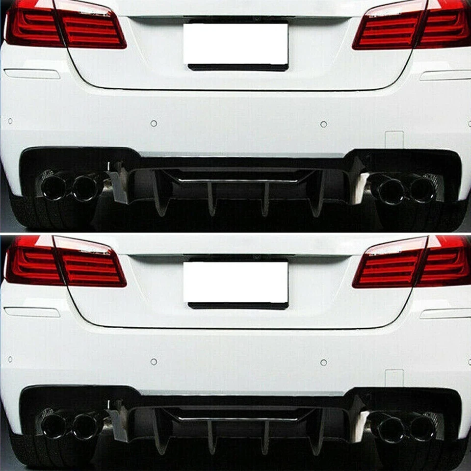 Labio de parachoques difusor trasero para BMW F10 serie 5 2012-16 535i M Sport fibra de carbono Foto 4 de 4