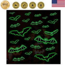 3 Sheets Glow in The Dark Skeleton Bat Decals - Luminous Stickers, Removable ...