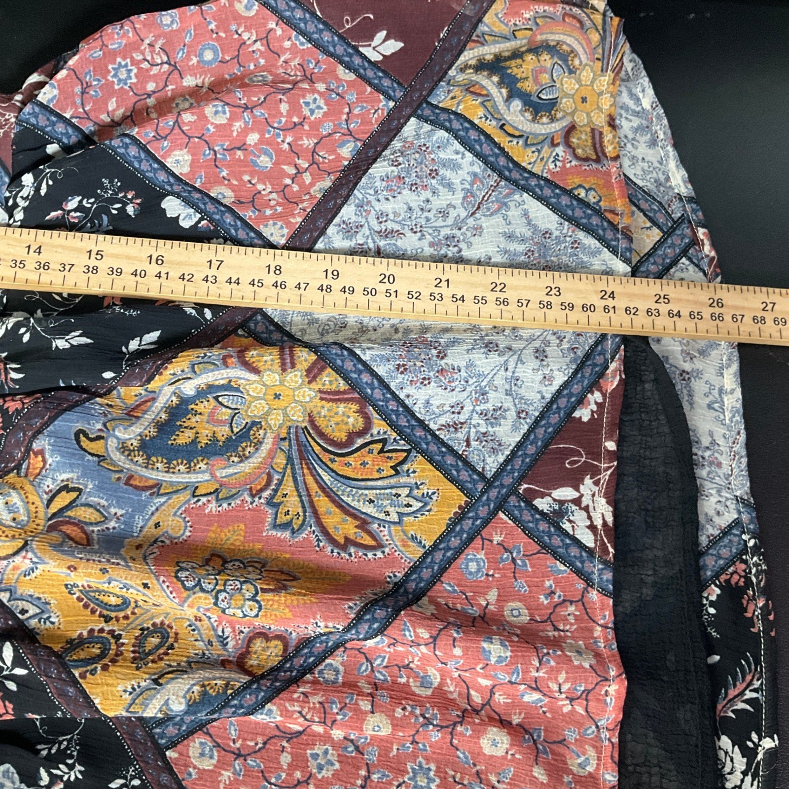 American Eagle Patchwork Square Neck Long Sleeve … - image 11