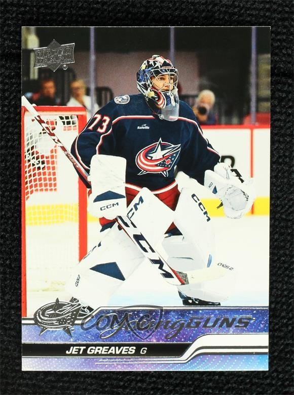 2023-24 Upper Deck Series 1 Young Guns Jet Greaves #246 a3q