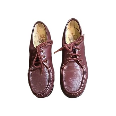 Women's 6.5 SAS Bounce Comfort Wine Leather Handsewn Walking Shoes Lace-up