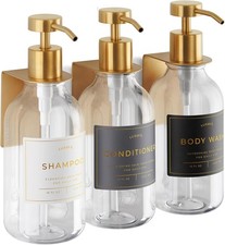 Shower Shampoo Dispenser Wall Mounted 3 Refil...
