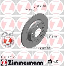 2x ZIMMERMANN Bremsscheibe 370.3075.20 für MAZDA