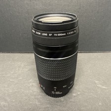 Canon EF 75-300mm 1:4-5.6 III Camera Telephoto Zoom Lens Black