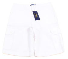 Polo Ralph Lauren Youth Boy's Size 14 White Cotton Cargo Shorts