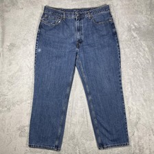 Levis 550 Jeans Mens 40x30 Blue Relaxed Fit Denim Medium Wash Distressed