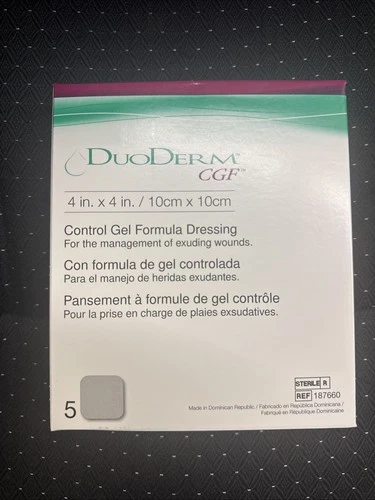 Duoderm Control Gel Formula 4"X4" 187660  Dressings Exp 2029