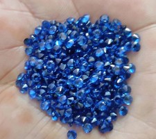 Natural Blue Sapphire 7 mm Round Cut 50 Pcs Certified Loose Gemstone Lot Gift