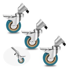 Professional Light Stand Wheels Set 0.9inch/22mm,Rubber Wheels with Durable M...