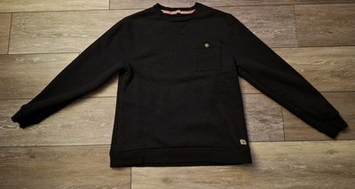 Coleman Mens Large Black Sherpa Lined Crewneck Sweatshirt Snap Pocket L