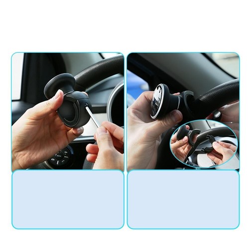 Black Steering Wheel Knob Spinner Easy Installation for Cars and Trucks - Picture 7 of 12