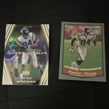 Upper Deck Topps Randy Moss Minnesota Vikings Encore Card Lot 2 Cards