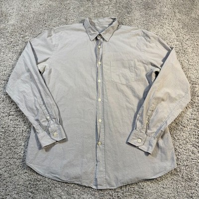CLOSED Brand Mens Large Pinstripe Button Down Shirt Lightweight Supersoft 