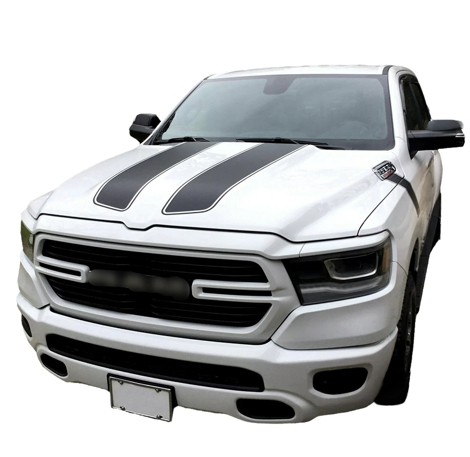 Rally Hood Decals Racing Stripes Fit Any Car or Truck DIY Add your Own Text Foto 3 de 4