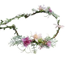 Fairy Flower Crown Even Headband Floral Headpiece Woodland Forest Elf Circlet fo