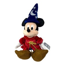 Disney Parks Sorcerer Mickey Fantasia Plush Stuffed Toy with Hat