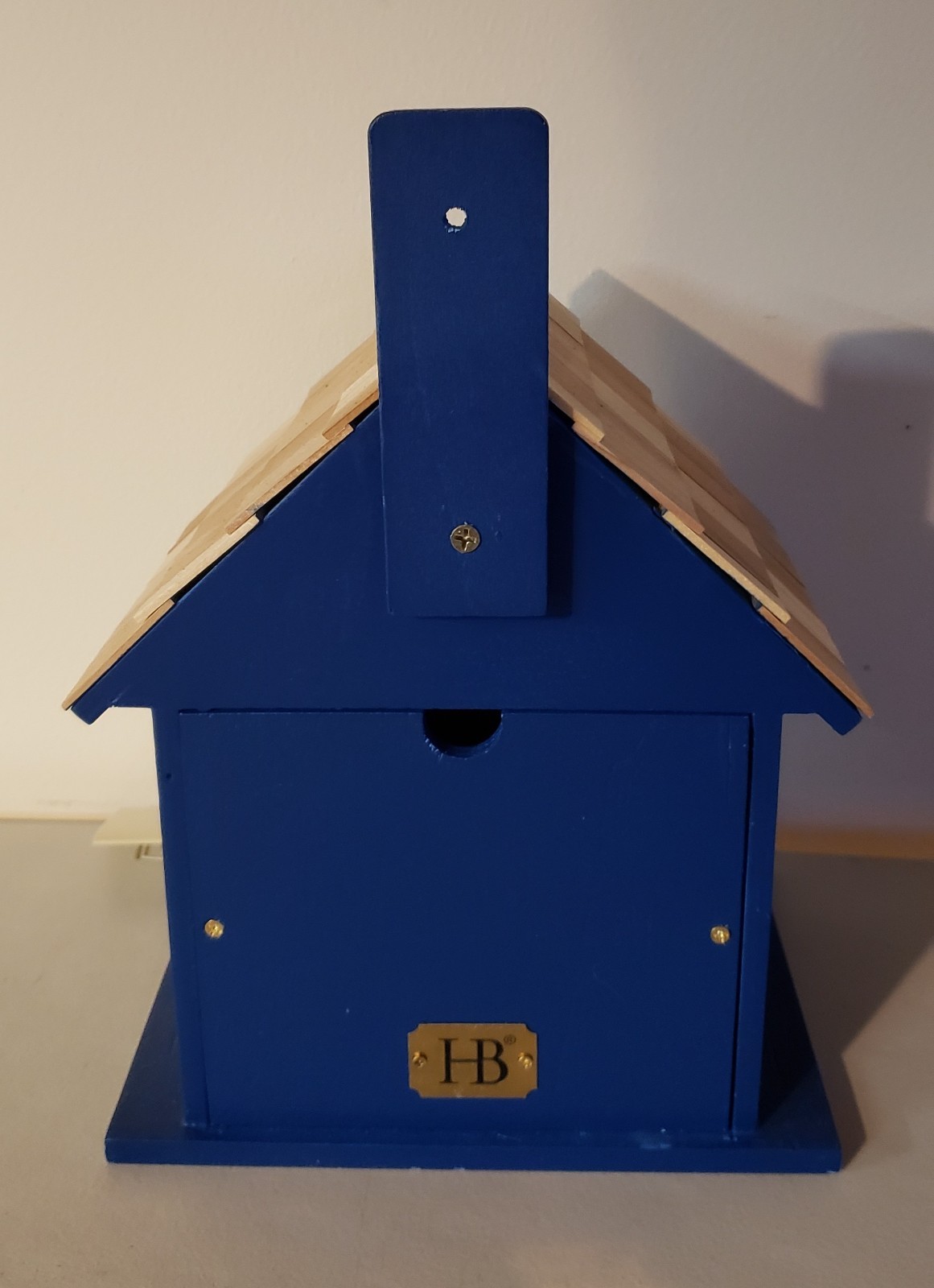 Home Bazaar Architectural Bird House Blue White Finches Aviary