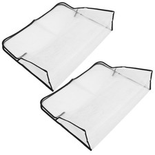 2 Pcs Beauty Salon Chair Protective Cover Back Covers Headrest Barber
