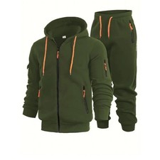 Mens Tech Fleece Hoodie & Jogger Tracksuit 2-Piece Athletic Outfit (Size- S&ndash;3XL)